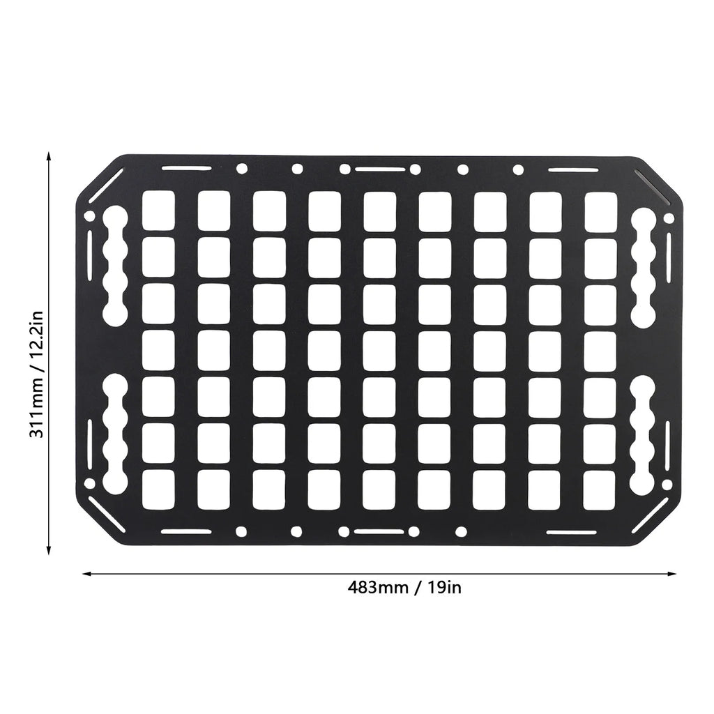 1Pc 3 Sizes Truck Bed Molle Panel Aluminium Alloy Multifunctional L Track Storage Organizer for  - Automotive LED Light