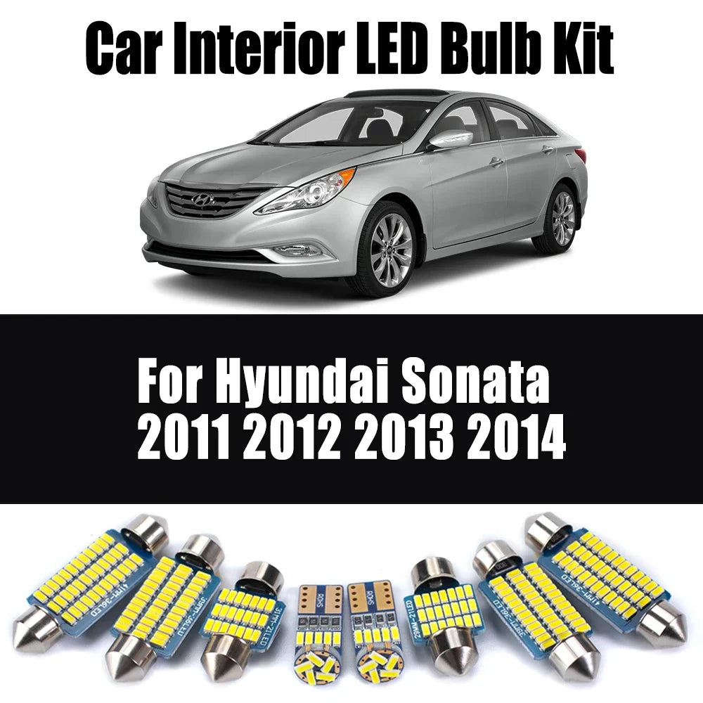 10-Piece LED Interior Light Kit for Hyundai Sonata - Canbus Error-Free Bulbs | AUTOKITSHOP