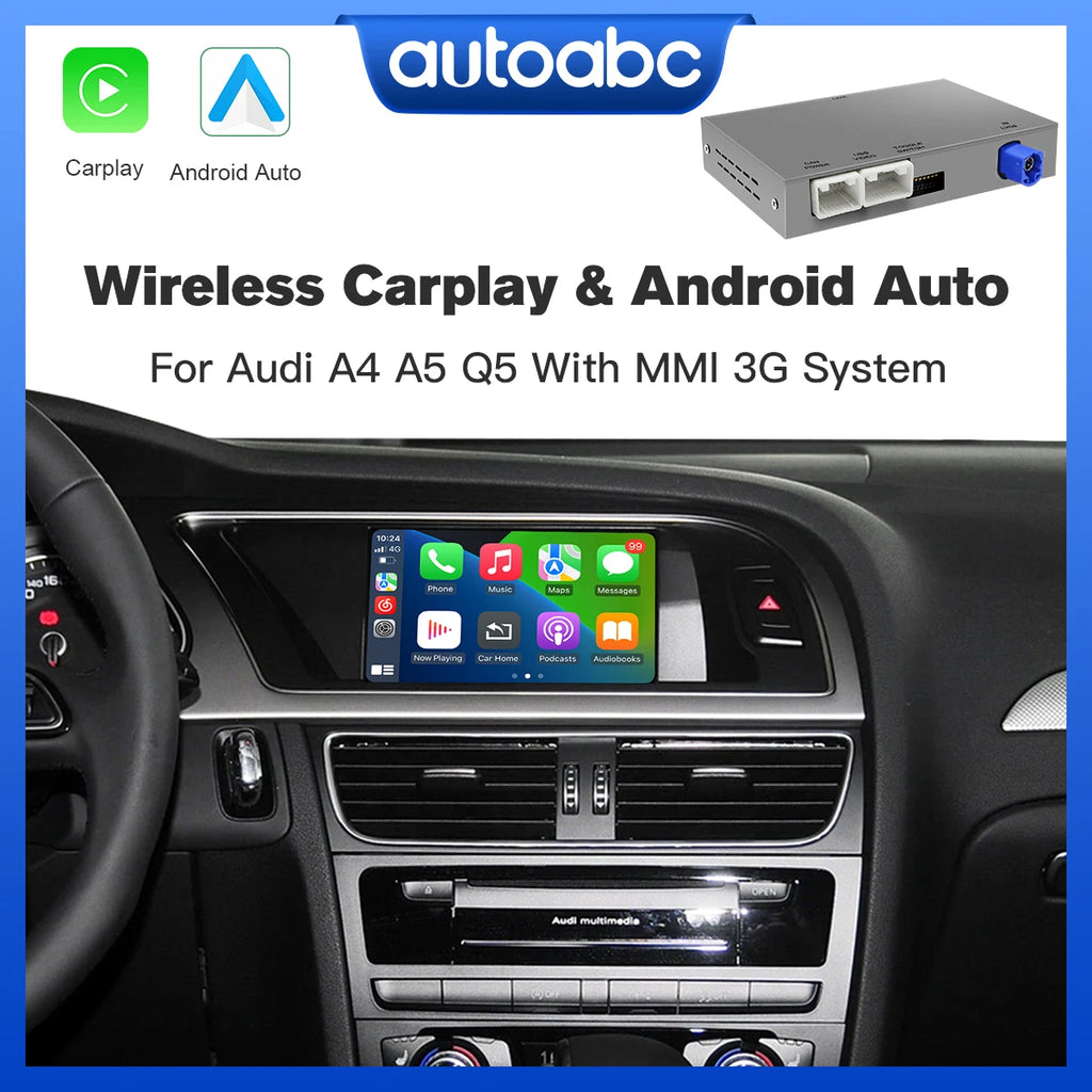Wireless CarPlay Android Auto Multimedia Module for Audi A4 B8 A5 Q5 2009-2015 Mirror Link