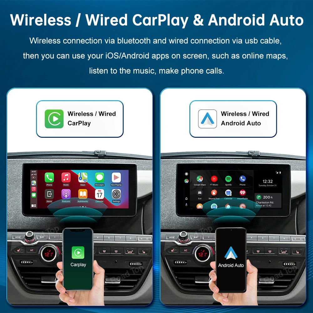 Road Top Wireless CarPlay for BMW i3 I01 NBT/EVO System 2013-2020, with Android Auto Mirro | AUTOKITSHOP
