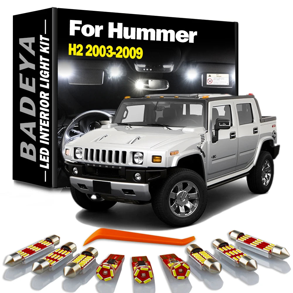 BADEYA Canbus LED Interior Map Dome Trunk Light Kit For Hummer H2 2003 2004 2005 2006 2007