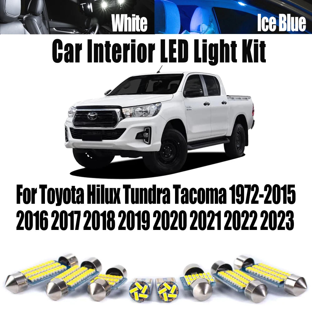 LED Interior Light Kit for Toyota Hilux Tundra Tacoma 1972-2019 - Canbus Dome Map Door Trunk Bulbs | AUTOKITSHOP