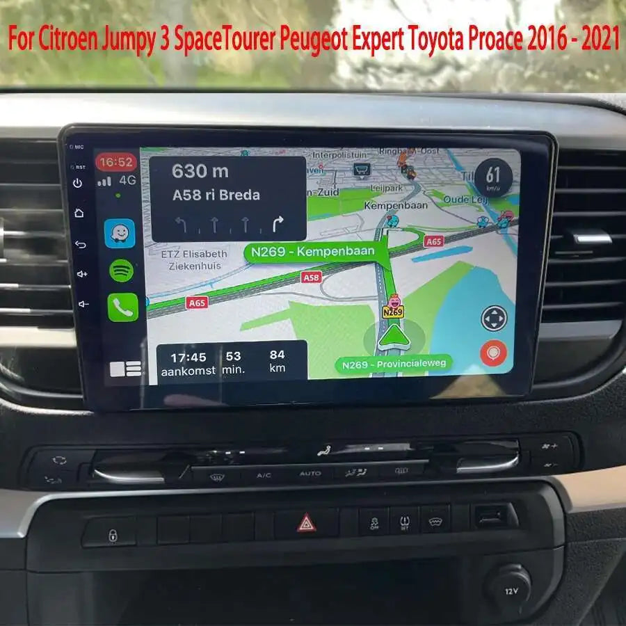 360 Camera Carplay Android 14 Car Multimedia PlayerJumpy 3 Expert For Toyota Proace 2016-2