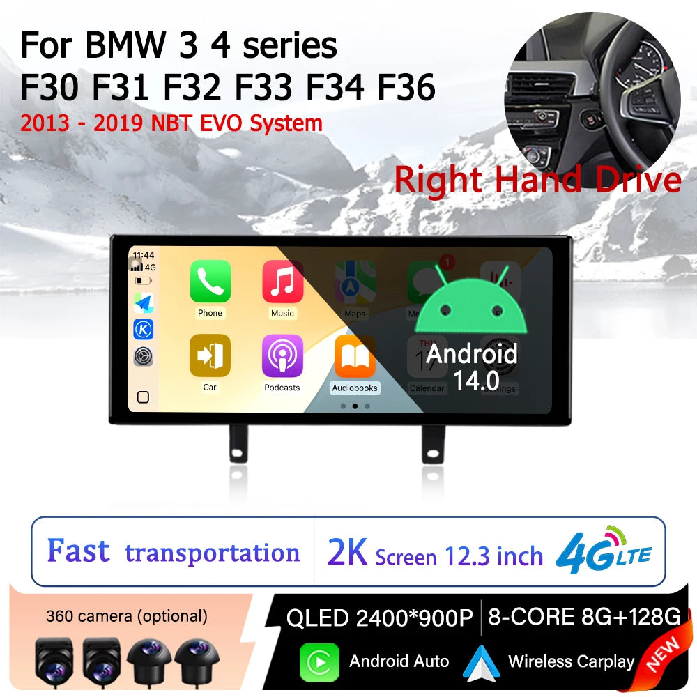 Car Accessories RHD for BMW 3 4 Series F30 F31 F32 F33 F34 F36 2013 - 2019 NBT EVO System
