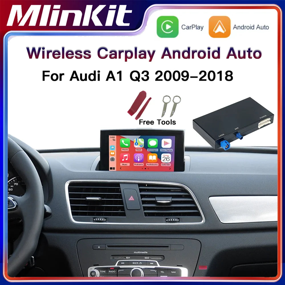 Wireless Carplay for Audi A1 Q3 2013-2018 Year Support Android Auto autolink Airplay Rear