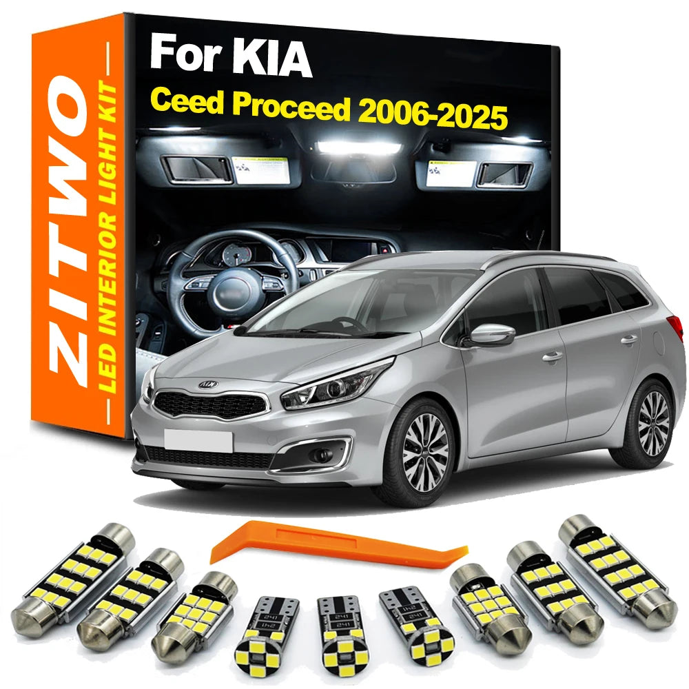 LED Interior Dome Reading Map Light Bulb Kit For Kia Ceed Proceed Hatchback SW 2 for Kia 2006-2018 - Canbus LED Car Ligh