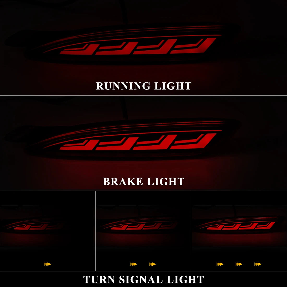 For Mazda CX5 CX-5 2022 2023 LED Rear Bumper Reflector Lights Auto Brake Warning Dynamic T | AUTOKITSHOP