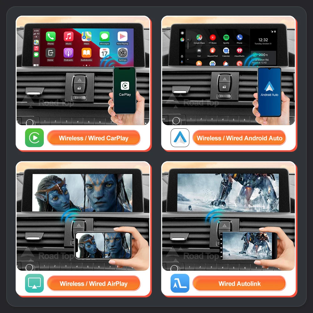 Wireless CarPlay Android Auto for BMW 1 2 3 4 5 6 7 Series X1 X3 X4 X5 X6 F15 F16 F25 F26  | AUTOKITSHOP