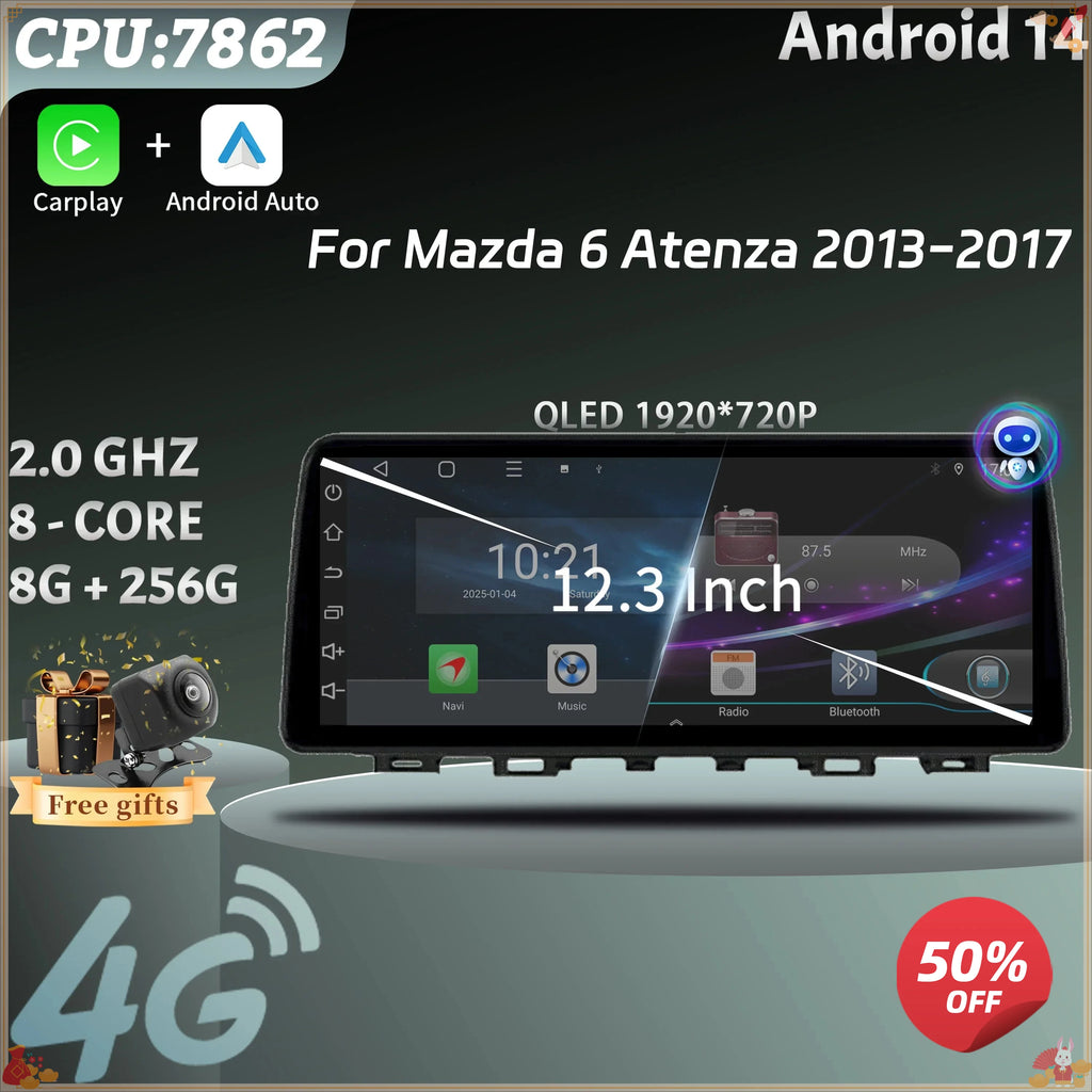12.3 inch Android Car Radio Multimedia Wireless Carplay Multimedia Navigation Stereo Touch