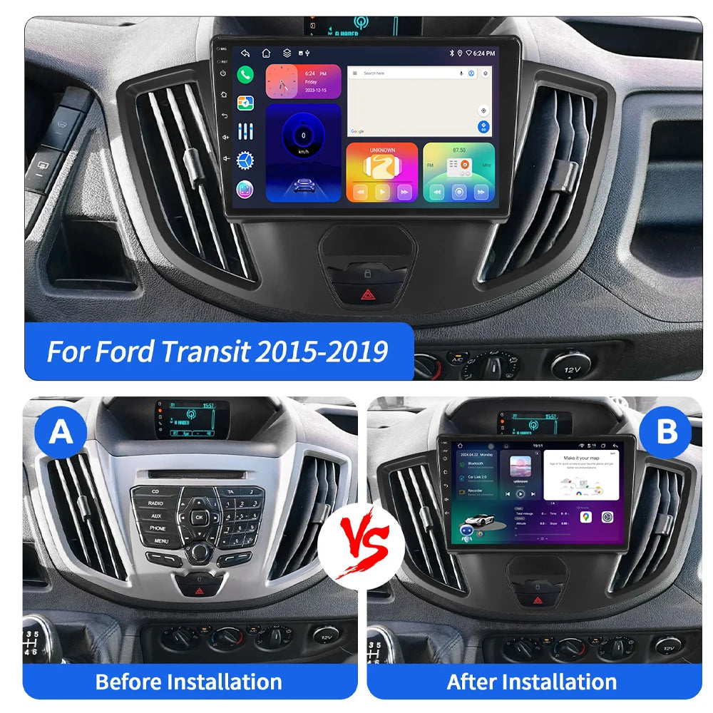 Carplay Auto For Ford Transit 2015 2016 2017 2018 Car Radio Stereo GPS Multimedia Video Na
