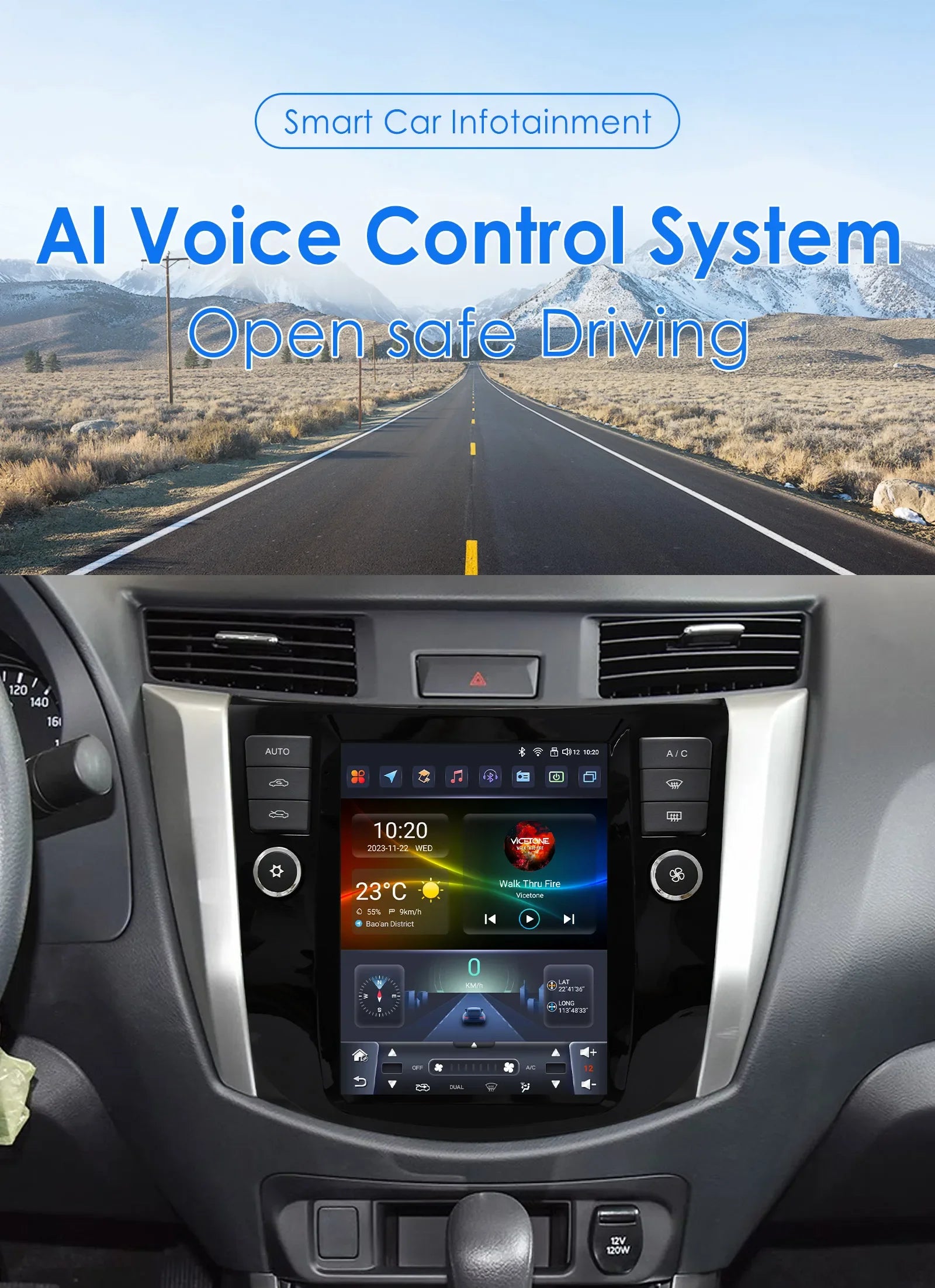 4G 8Core Android 14 Car radio for Nissan Navara 2016 - 2022 multimedia Video player 9.7"Au