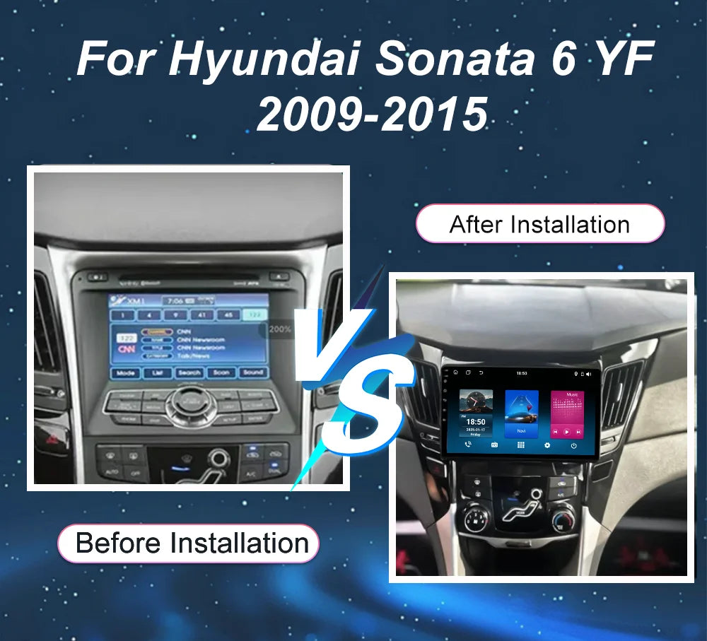 Car Android 15 For Hyundai Sonata 6 YF 2009 -2015 Auto Player Multimedia Navigation Carpla