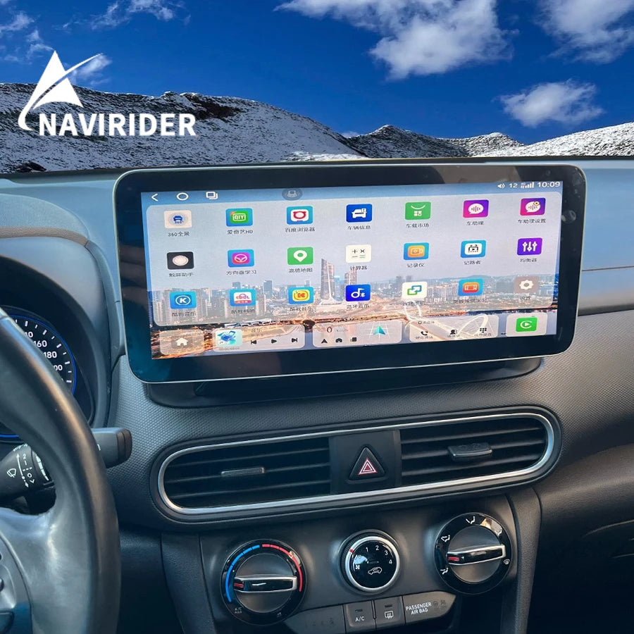 Android 14 Navigation GPS For Hyundai Kona Encino 2017-2019 Car Radio Stereo Auto Carplay