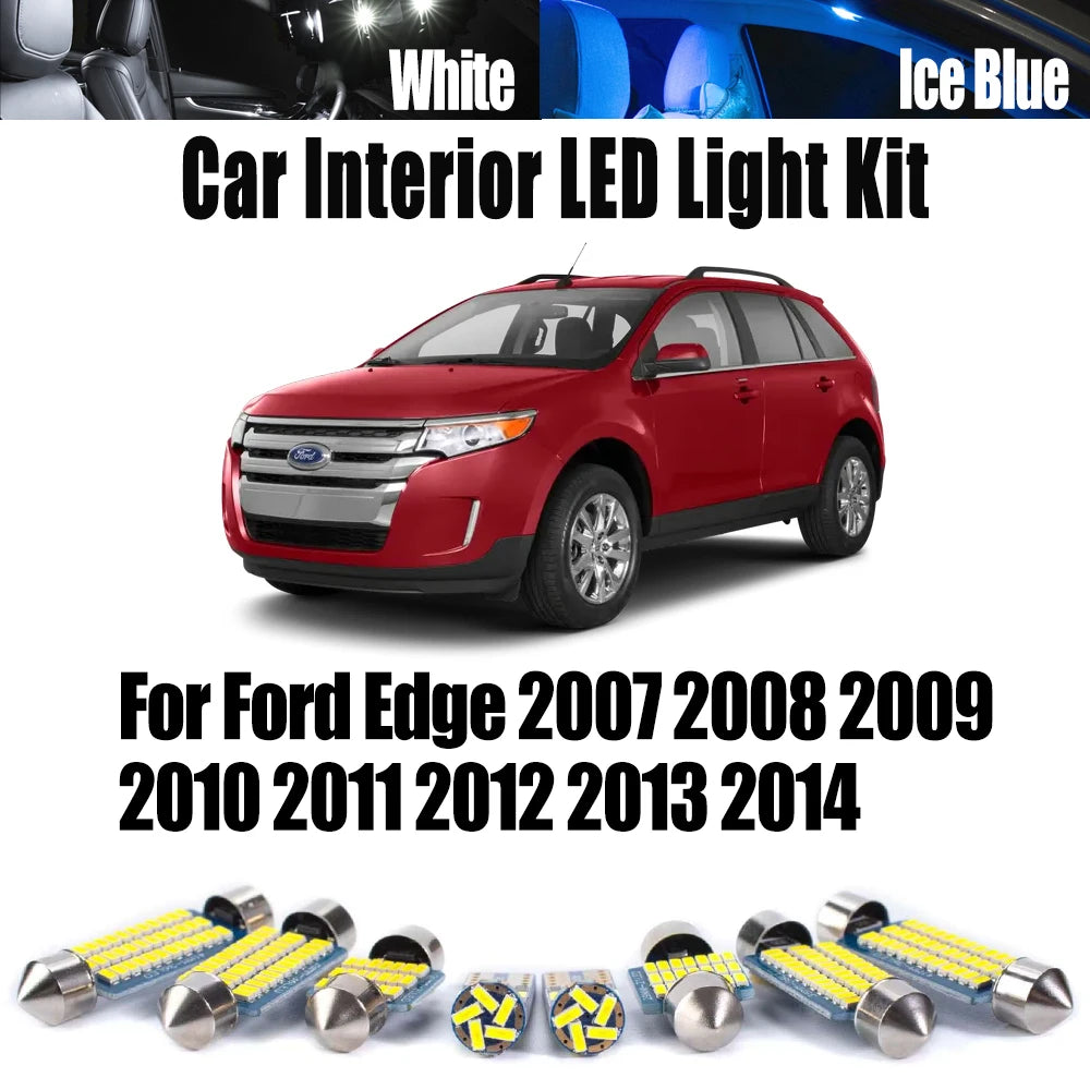 LED Interior Light Kit for Ford Edge 2009- 2012 - Canbus Dome Map Door Trunk Bulbs | AUTOKITSHOP