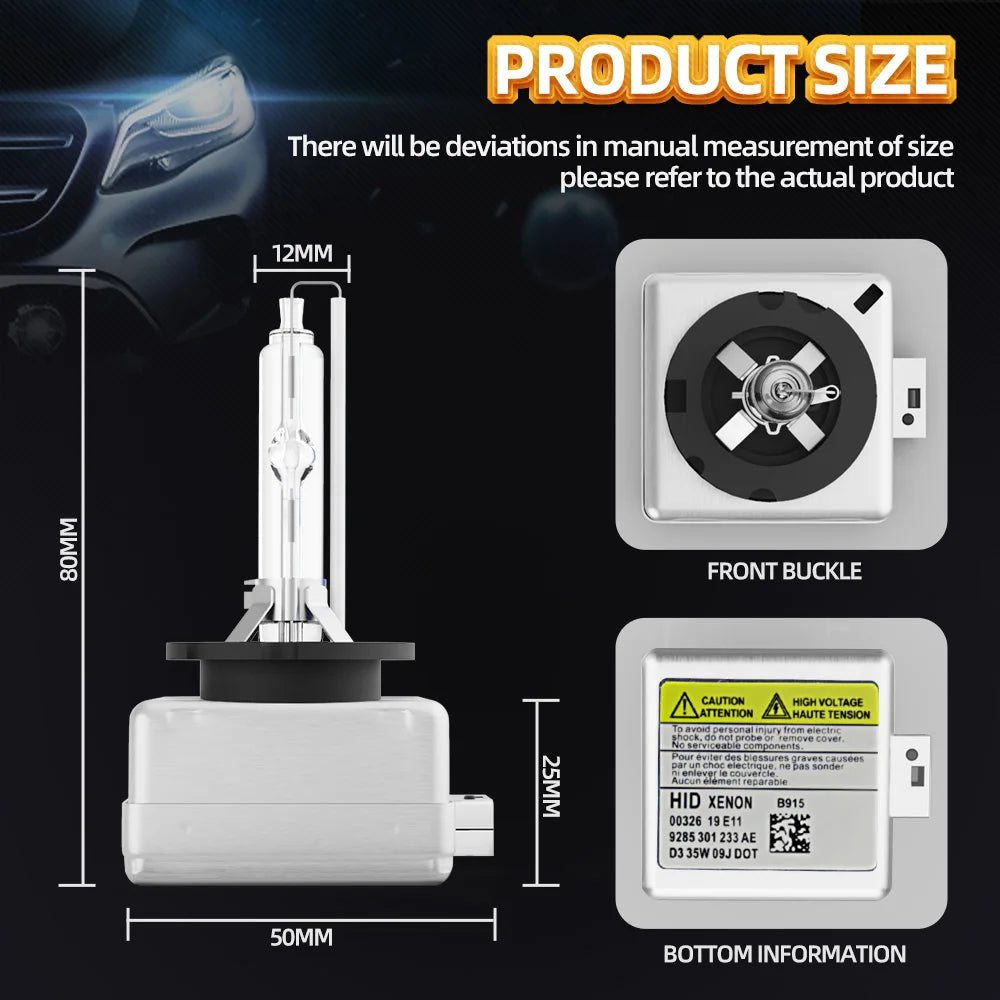 Roadsun 2PCS D1S Xenon Light 35W Super Bright Auto Headlight 6000K For BMW 7 E65 E66 E67 2