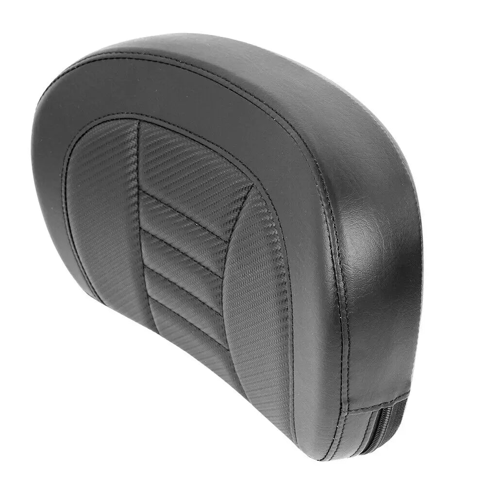 Black Rear Passenger Sissy Bar Motorcycle Backrest Pad With Bracket For Harley Touring Softail S - Automotive LED Light