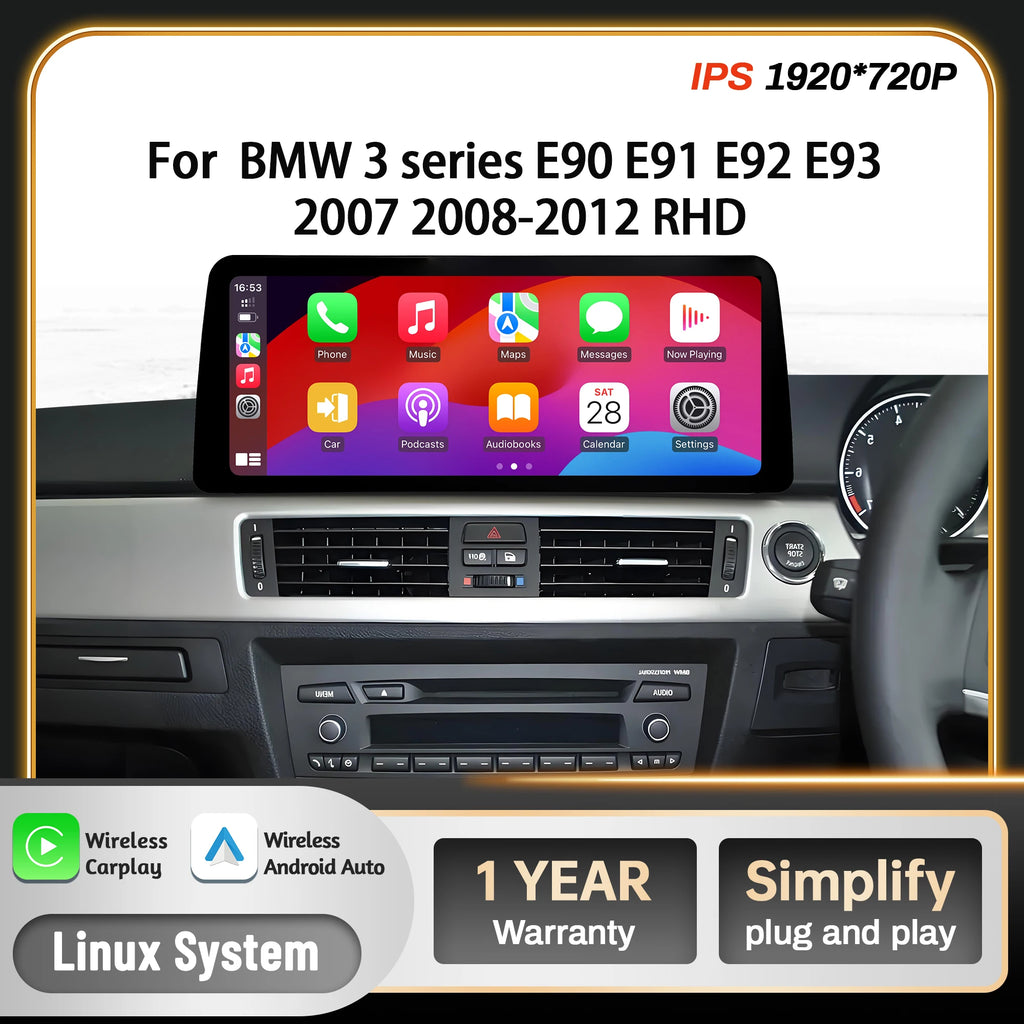 Linux Multimedia Screen Right Hand Drive For BMW 3 series E90 E91 E92 E93 2007 2008-2012 C
