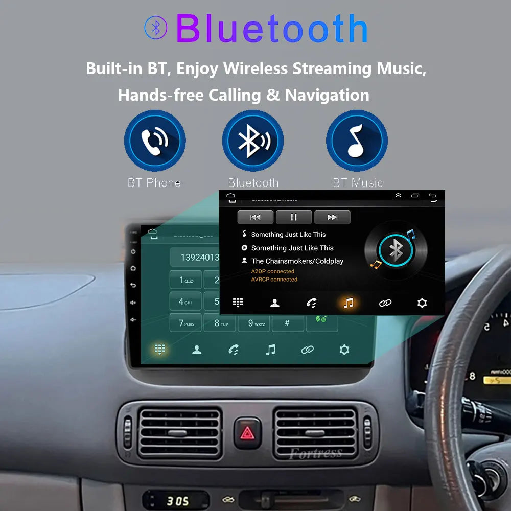 Android 16 Car GPS Radio Multimedia Video Player For Toyota Corolla 8 E110 1997-2002 RHD H
