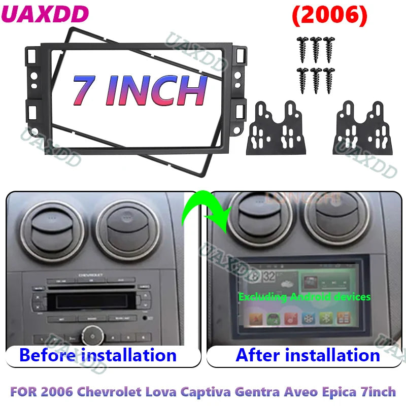 Cadre tableau bord pour FOR 2006 Chevrolet Aveo Lova Captiva Gentra Epica 7inch lecteur DV
