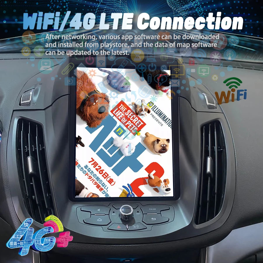 NaviRider Android 14 Screen Radio Stereo 2Din For Ford Cmax Kuga C-max Escape 2014 2013 Ca