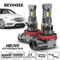 BEVINSEE H11 9005 HB3 9006 HB4 LED Fog Light 70W 12000LM High Brightness 1:1 Halogen Size