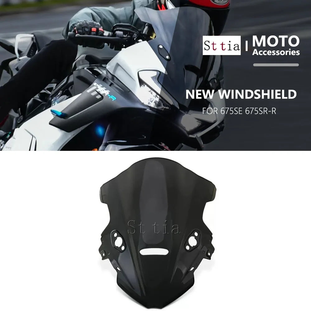 Windscreens Accessories Fit For CFMOTO 675SR 675SR-R 675SR R Motorcycle Front Spoiler Windshield - Automotive LED Light