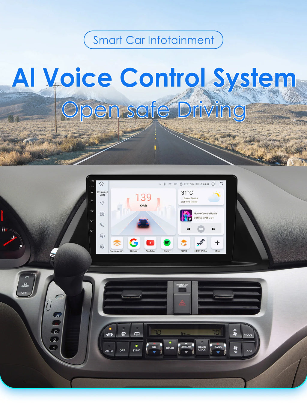 10.1Inch Car Intelligent Systems for Honda Odyssey 2005 - 2010 multimedia player wireless