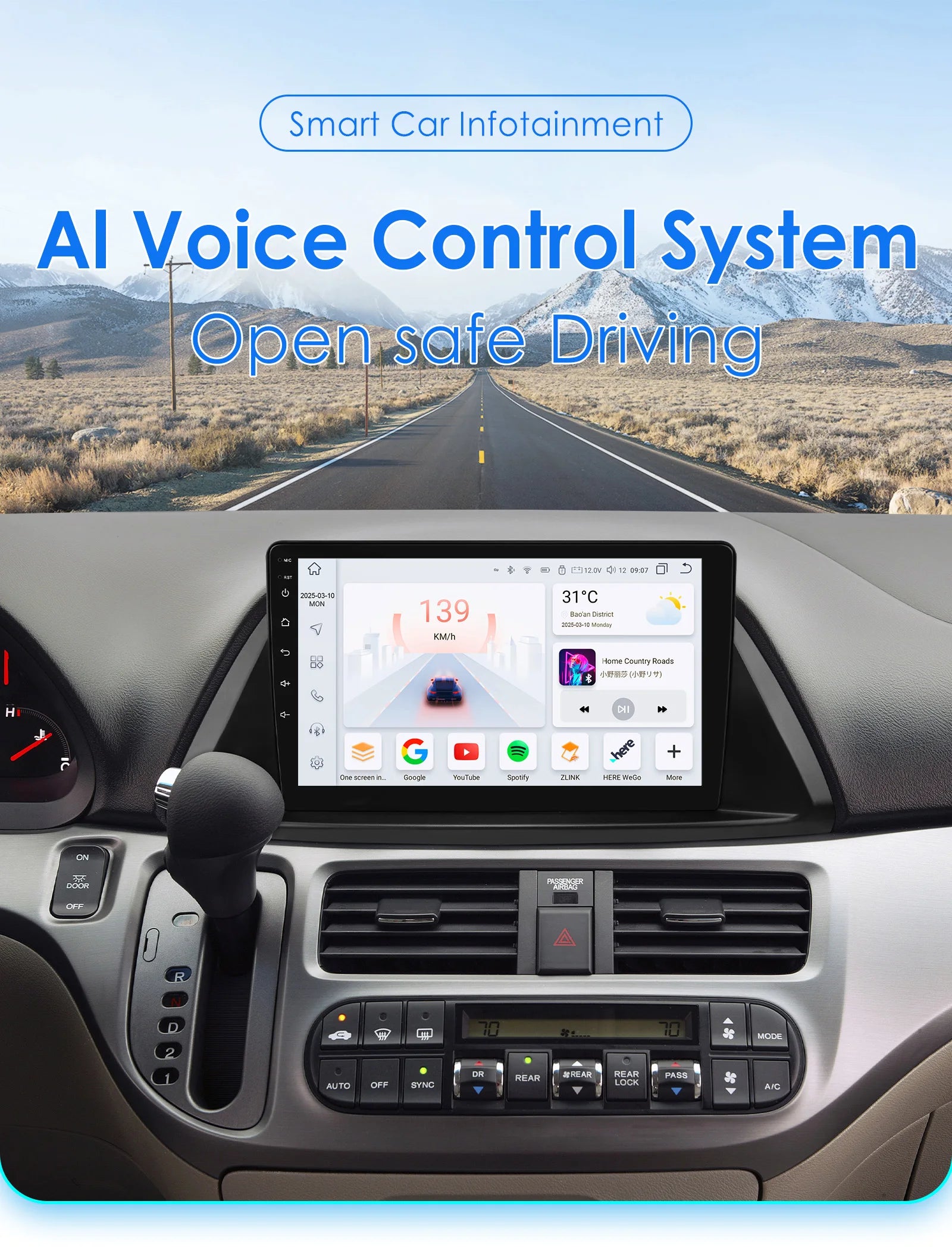 10.1Inch Car Intelligent Systems for Honda Odyssey 2005 - 2010 multimedia player wireless