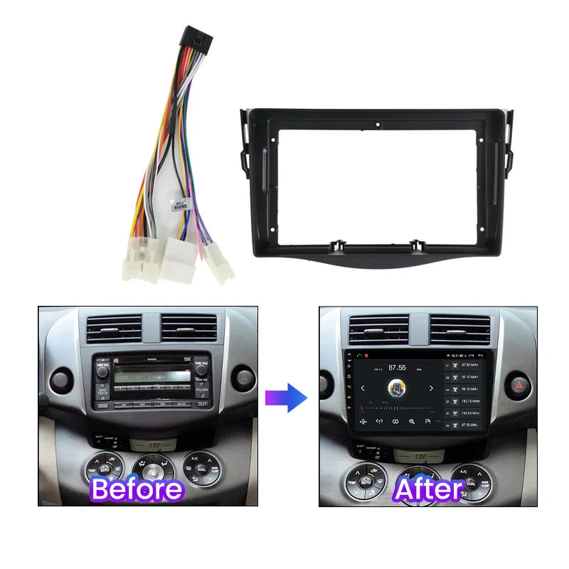 9 Inch Car Radio Fascia Frame Adapter for Toyota RAV4 Rav 4 2005-2013 2Din Android DVD Mou | AUTOKITSHOP