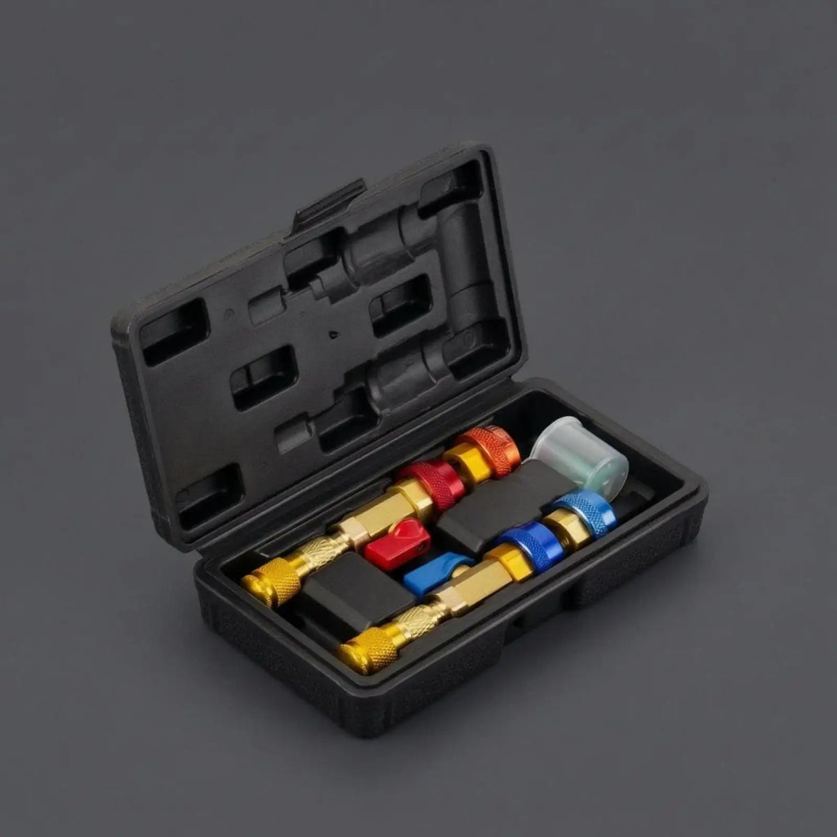 Valve Core Removal Kit Molded Interior Valve Core Replacement Tool Kit Hard Case - Automotive LED Light