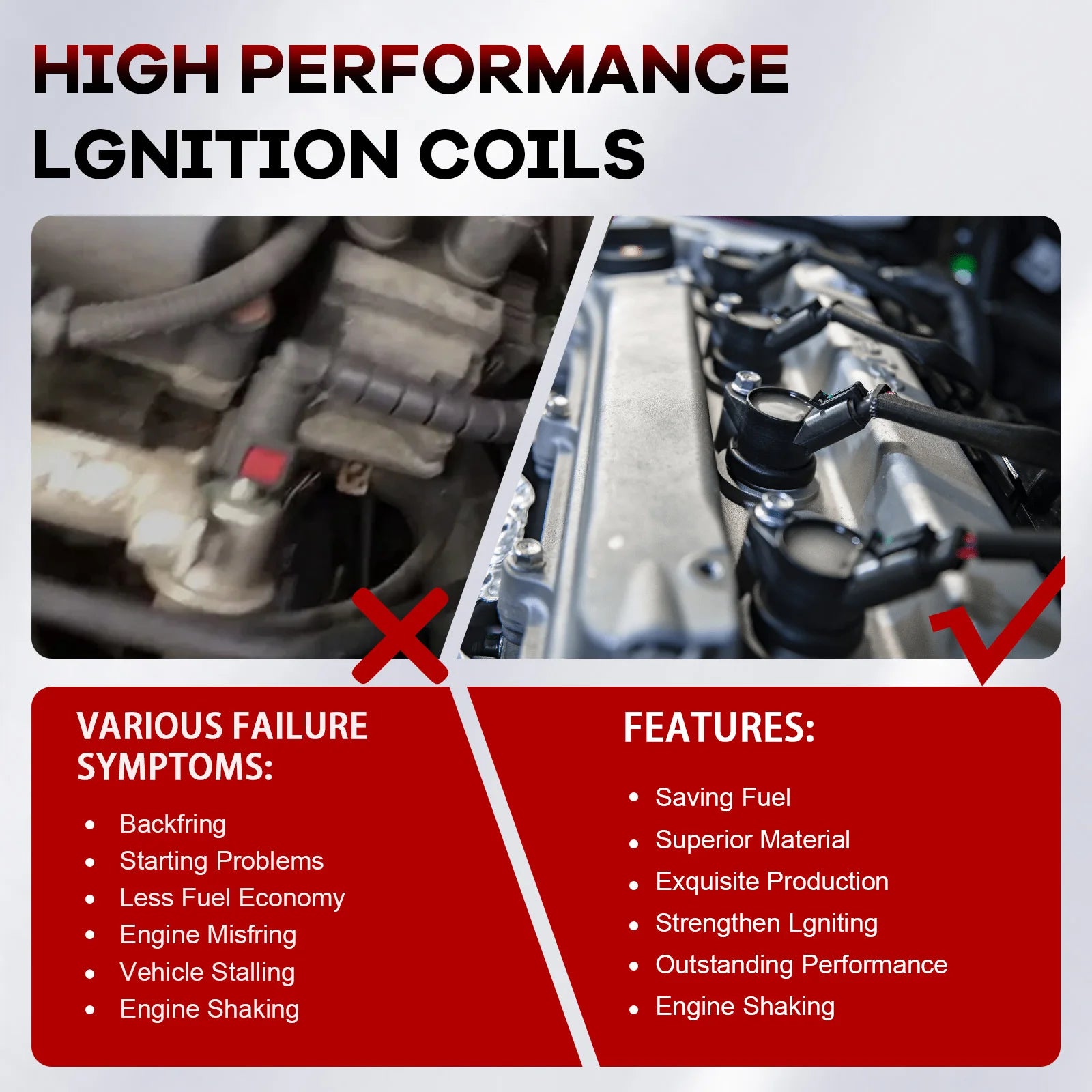 Ignition Coils + Iridium Spark Plugs CY01-18-100A DG520 UF553 For Ford Mustang Lincoln Maz