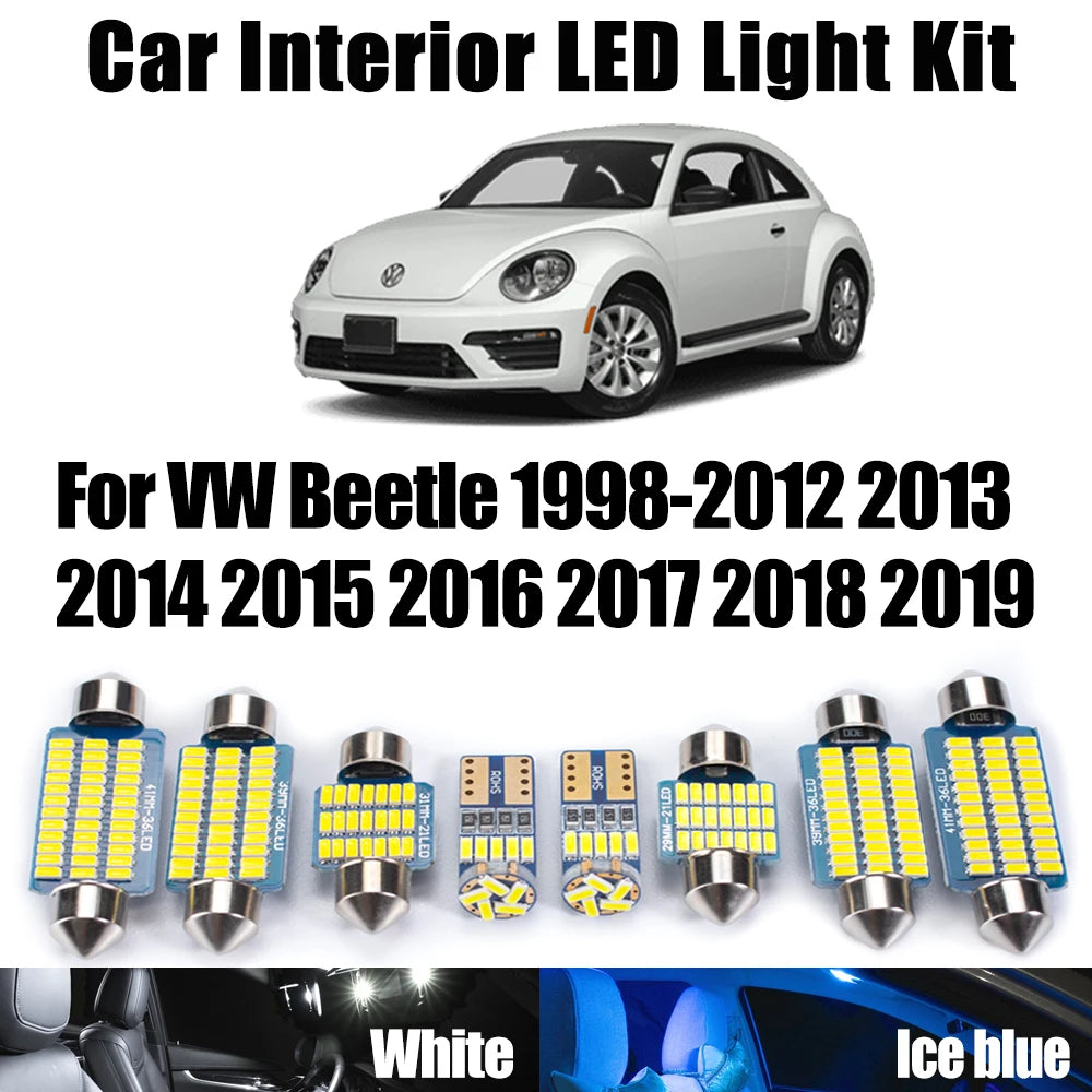 LED Interior Light Kit for Volkswagen VW Beetle 1998-2015 - Canbus Dome Map Door Trunk Bulbs | AUTOKITSHOP