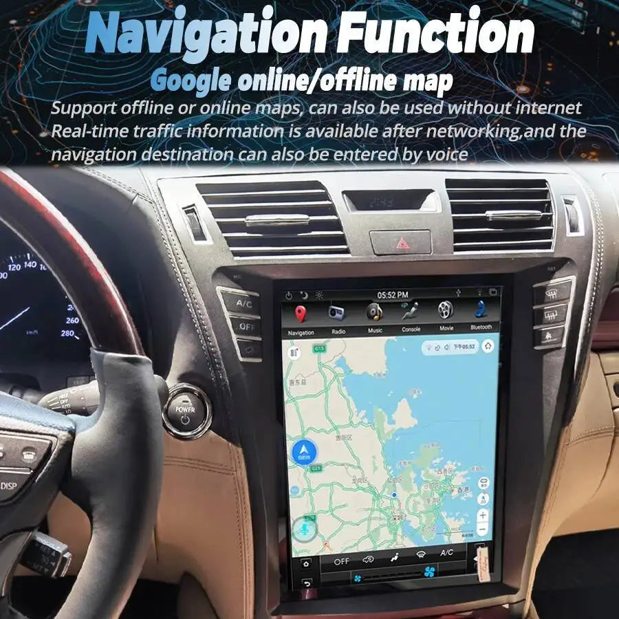 Android 256G Vertical Screen For Lexus LS460 LS600h 2006-2012 Qualcomm 665 Snapdragon Car  | AUTOKITSHOP