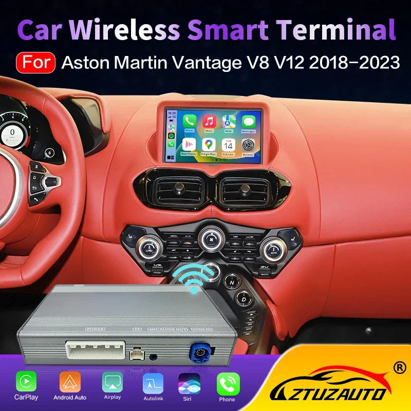 Car Smart Box Wireless ios Carplay Android Auto For Aston Martin Vantage V8/V12 2018-2023