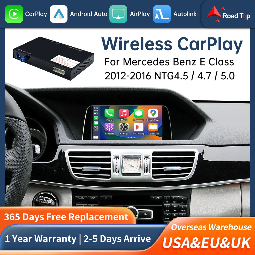 Road Top Wireless CarPlay For Mercedes Benz E Class W212 W213 E Coupe C207 NTG4.5 4.7/5.0  | AUTOKITSHOP