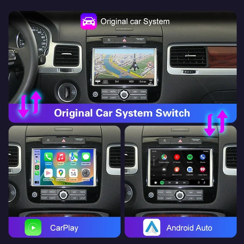 Wireless Carplay & Android Auto For VW Volkswagen Touareg 3G RNS850 2011-2015 Mirror Link