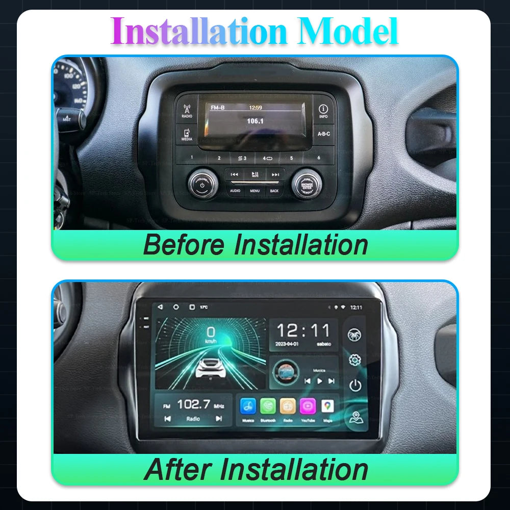 Android 16 For Jeep Renegade 2014-2018 Carplay Car Radio Multimedia Video Player Gps Navig | AUTOKITSHOP