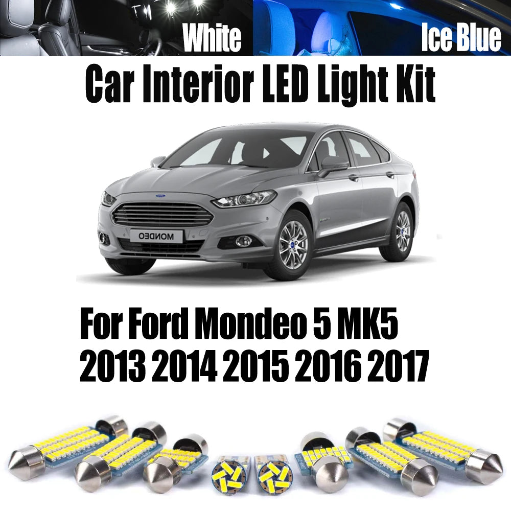 7-Piece LED Interior Light Kit for Ford Mondeo 5 MK5 - Canbus Error-Free Bulbs | AUTOKITSHOP