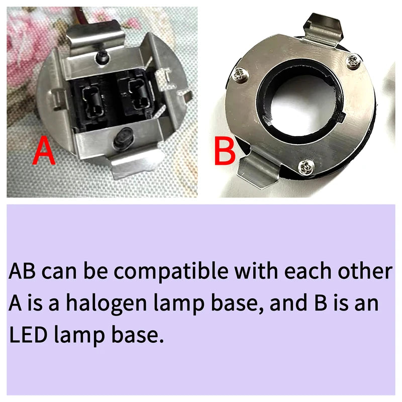 H7 LED Lamp Adapter Base For Audi A3 A4L A6L Buick Regal Lacrosse Excelle Headlight Socket
