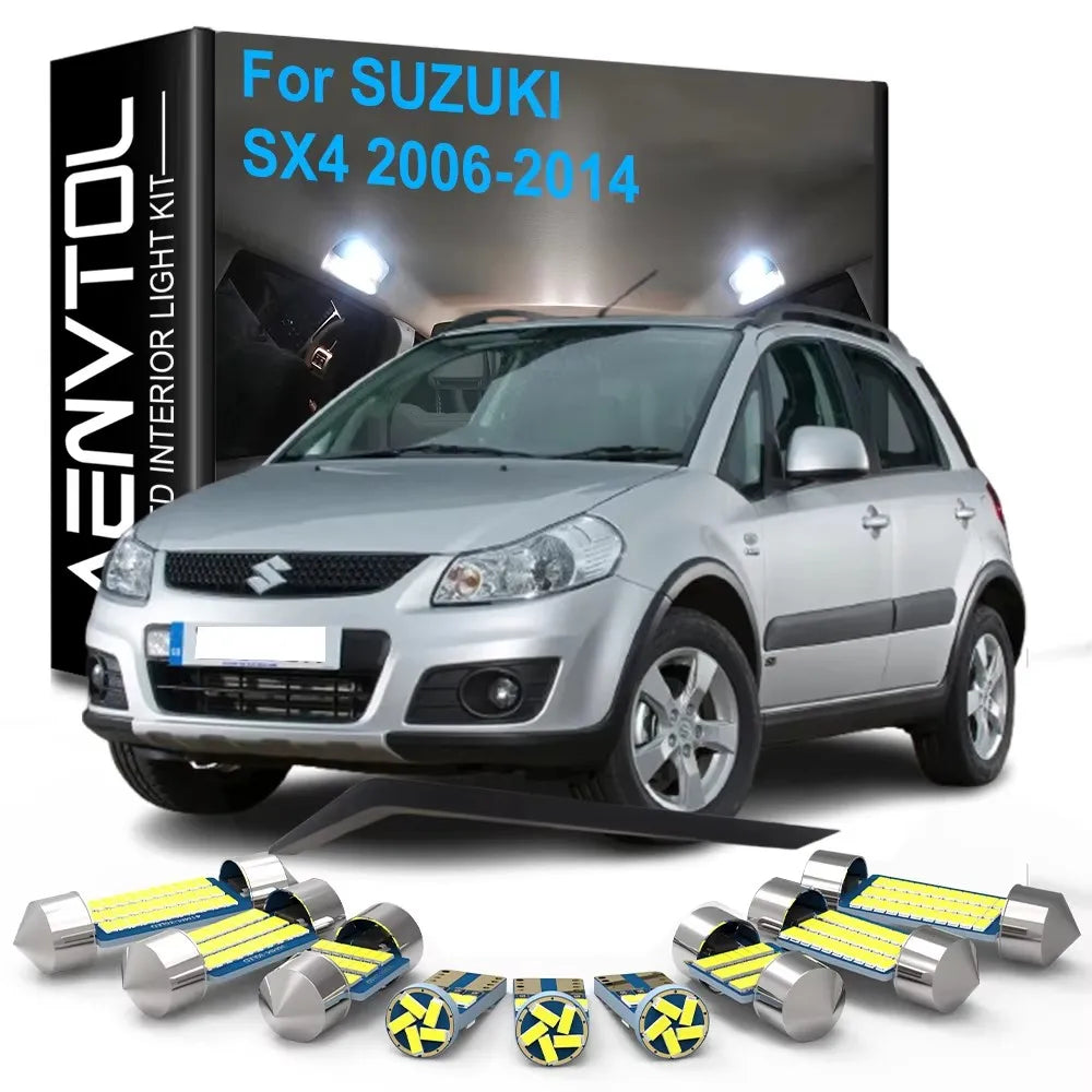 8-Piece LED Interior Light Kit for Suzuki SX4 - Canbus Error-Free Bulbs | AUTOKITSHOP