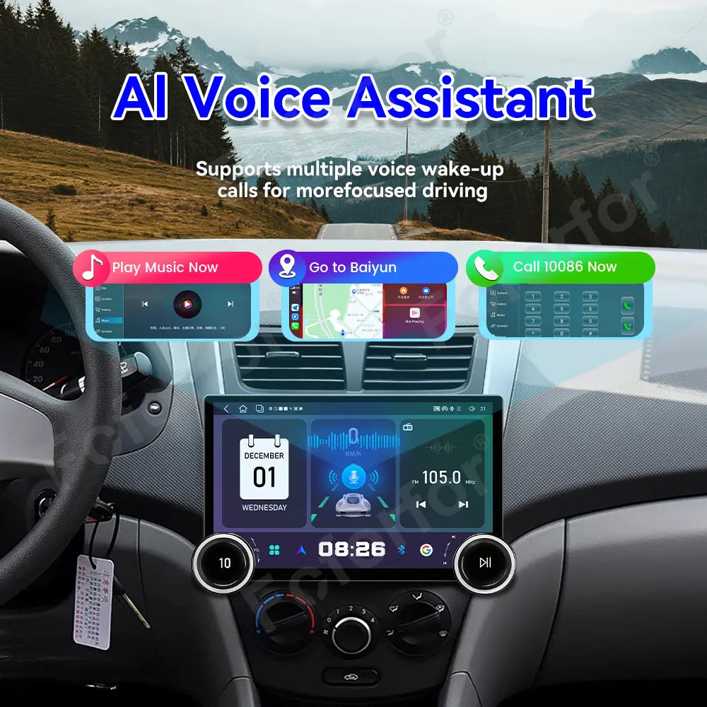 Smart Car Navigation Unit 11.5 Inch Android 15 HD Touch Crystal Clear Display GPS Stereo C