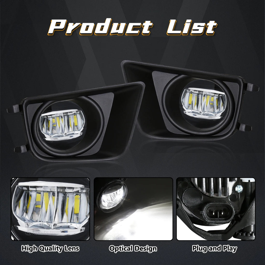 LED Fog Lights For Toyota Tacoma 2012 2013 2014 2015 DRL Daytime Running Lights Angel Eyes | AUTOKITSHOP