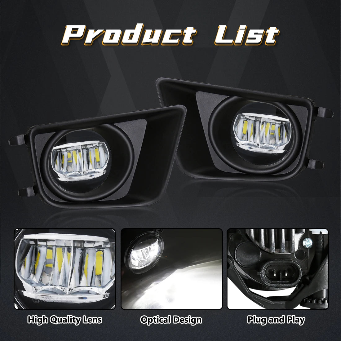 LED Fog Lights For Toyota Tacoma 2012 2013 2014 2015 DRL Daytime Running Lights Angel Eyes | AUTOKITSHOP