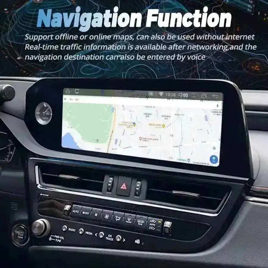 12.3inch Touch Screen Navi Carplay Car Radio For Lexus ES ES300h ES350h ES300 ES330 ES350