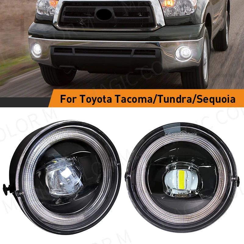 LED Fog Light Angel Eyes For Toyota Tacoma Tundra Sequoia 2005 2006 2007 2008 2009 2010 20 | AUTOKITSHOP