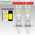 500000LM H1 LED Lights 6500K White Headlight 1:1 Mini Size Design Wireless For Car Lamp Pl
