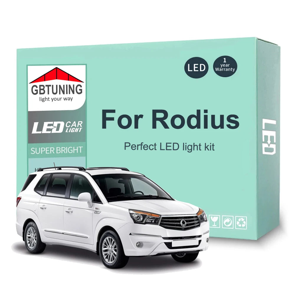 LED Interior Light Kit for Ssangyong Rodius 2005-2015 - Canbus Dome Map Door Trunk Bulbs | AUTOKITSHOP