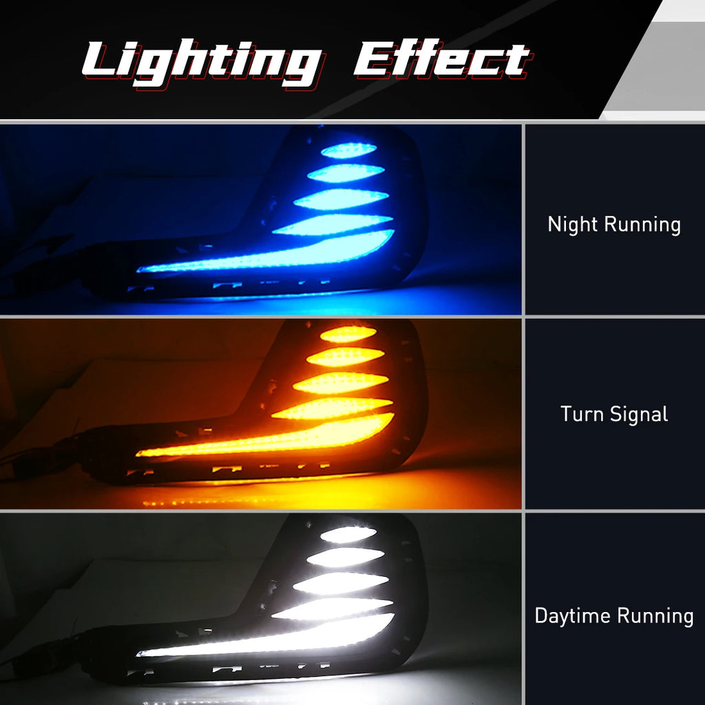 LED Daytime Running Light For Chevrolet Cavalier 2019 2020 2021 2022 DRL LED Fog Lamp Dyna | AUTOKITSHOP