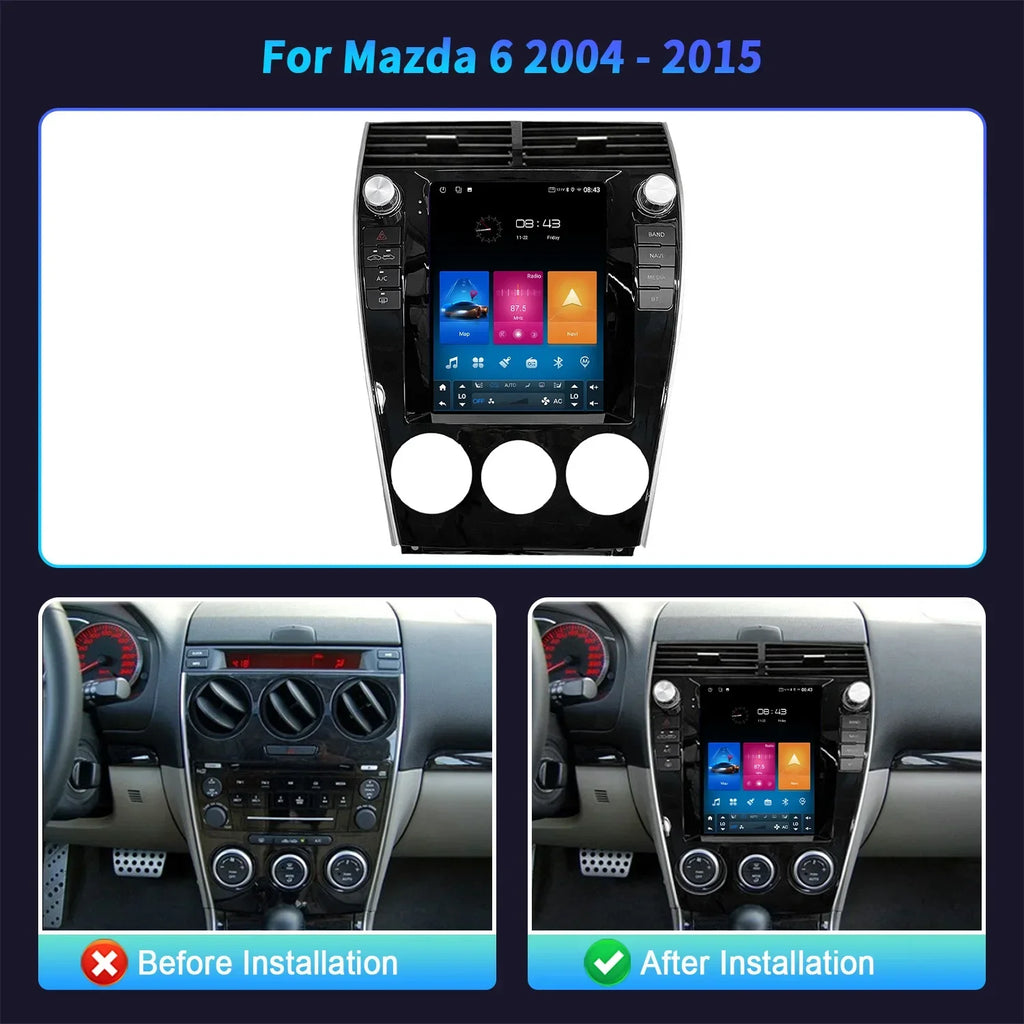 9.7″ Android 14 For Mazda 6 2004-2015 Car Radio Multimedia Wireless Carplay Android Multim