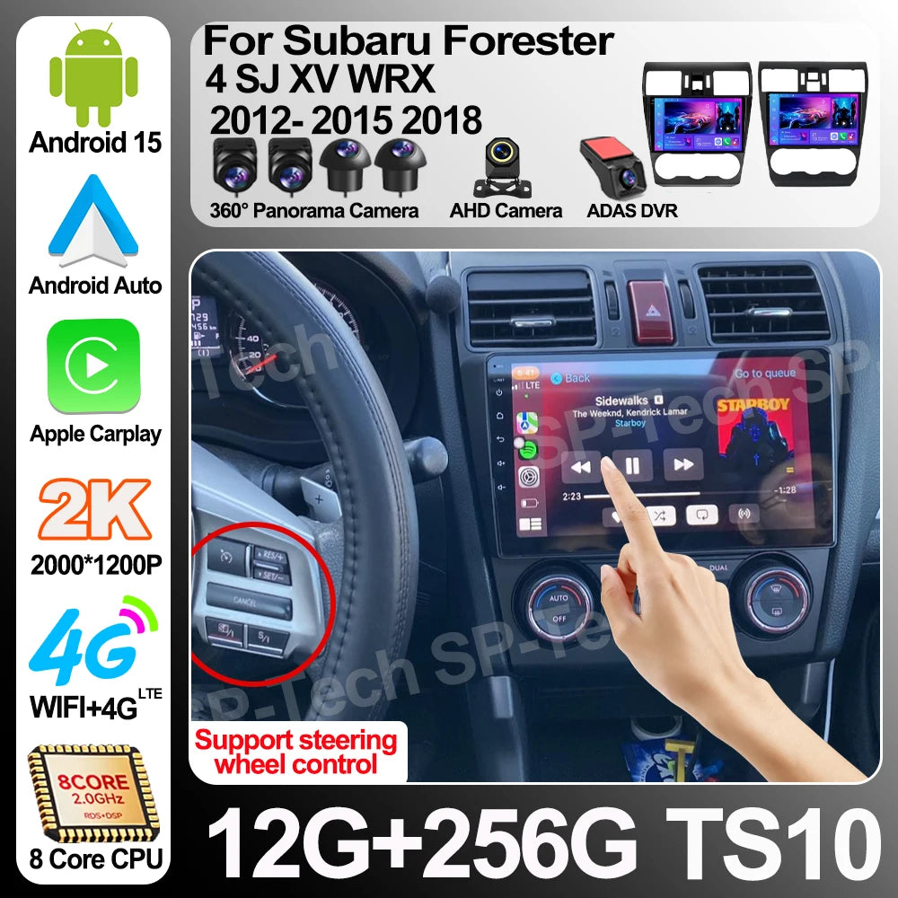 Android 16 For Subaru Forester 4 Sj Xv Wrx 2012- 2015 2018 Video Player Car Stereo Radio 5 | AUTOKITSHOP